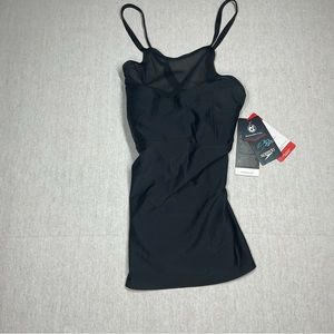 Speedo Mesh Tankini Top in Black Size Small NWT